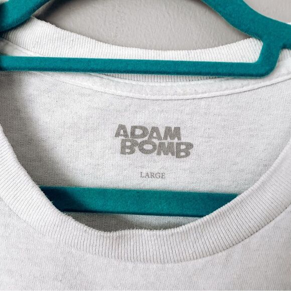 Adam Bomb White Short Sleeve Graphic Tee Size Large - Picture 3 of 4